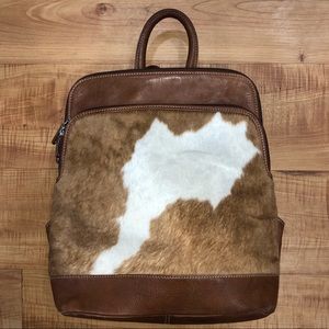 Beautiful Genuine Leather with Cowhide Backpack